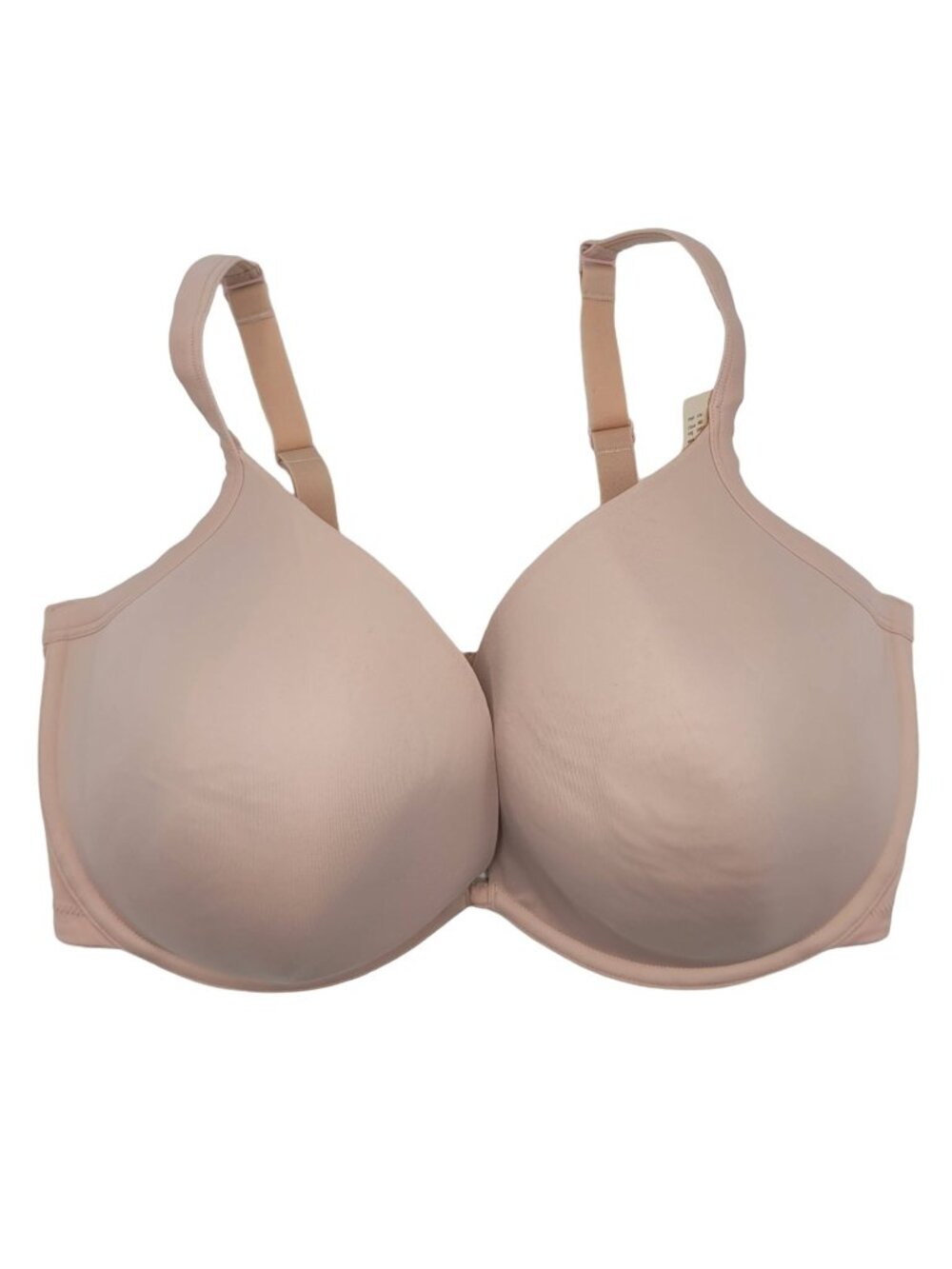 Cacique Sensual Convertible Underwire Bra Nude Tan 42F Plunge Light Padding NEW